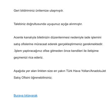 THY İade Hakkim Olmasına Rağmen Paramı Alamıyorum!