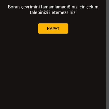 Casibom Bonus Çevrimin Tamamlamadığınız İçin Çekim Talep İletemezsiniz