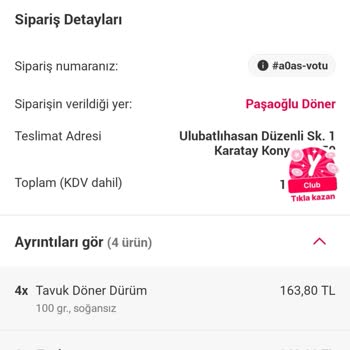 Yemeksepeti Sipariş Ortada Yok