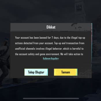PUBG Mobile 7 Günlük Ban