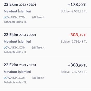 LC Waikiki Taksitle Aldığım Üründe Para İadesi Yapılmıyor