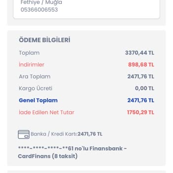 LC Waikiki Taksitle Aldığım Üründe Para İadesi Yapılmıyor