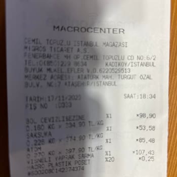 Macro Center Bozuk Meze Satıyor