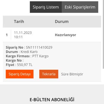 İsem Kitaptan 8 Gündür Sipariş Hazırlanma Aşamasında