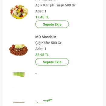 Mandalin Market Ürün Teslim Edilmedi