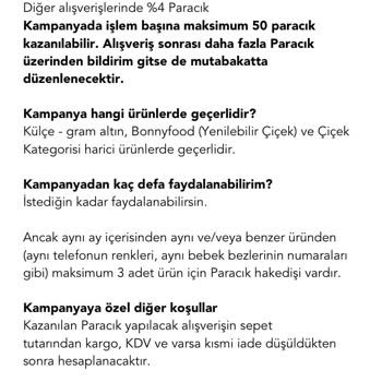 Hopi Uygulaması Üzerinden Çiçek Sepeti Siparişim İle İlgili Paracık