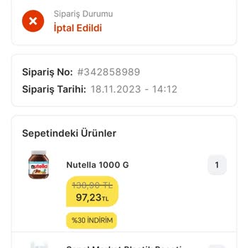 Migros Sanal Market Ödeme Yaptığım Siparişi Mağaza İptal Ediyor