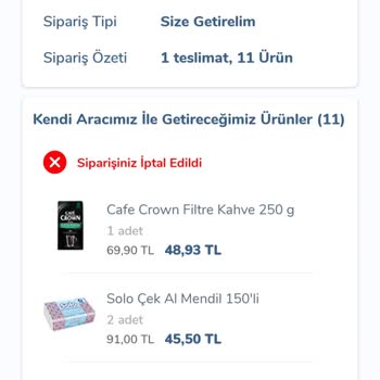 Carrefour Online Sipariş Hayal Kırıklığı