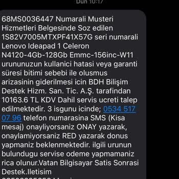 Lenovo Bilgisayar Servis Ücreti Yüksek