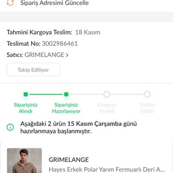 Trendyol Grimelange Siparişlerimi Kargoya Vermiyor