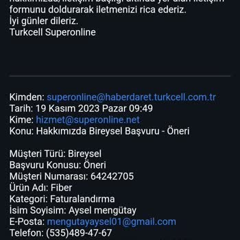 Superonline Şikayetim İçin Muhatap Bulamıyorum