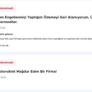 Şahin Motorsiklet 2017'den Beri Mağduriyet: Ürün Yok, Küfür Var!