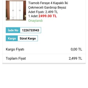 A101 Tiamob Ürünün Teslim Edilmemesi!