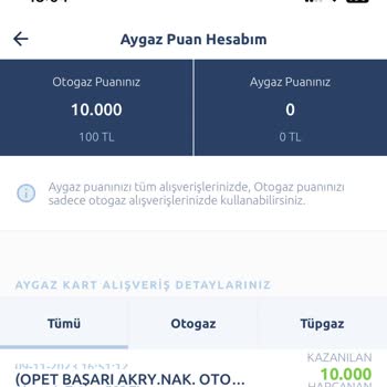 Aygaz Oktan Hediye 100₺