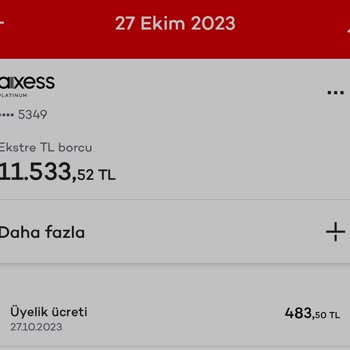 Akbank Axess Kredi Kartı Aidat Ücreti