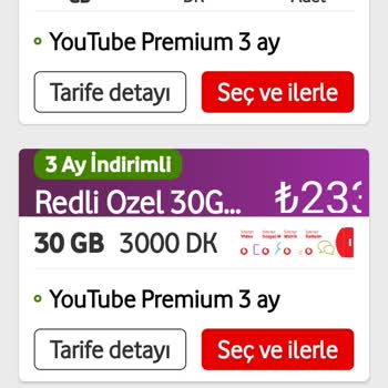Vodafone Tarife Değişikliği Hk.