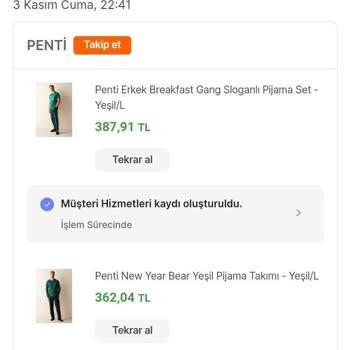 Penti 20 Gün Oldu Gelmiyor.