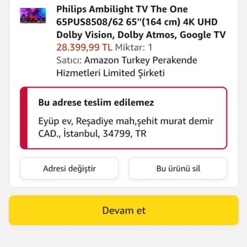 Amazon Stokta Görünen Ürün Satış Dışı!
