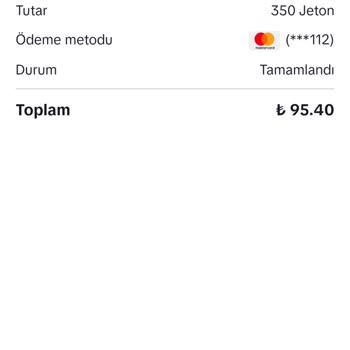 TikTok Jetonlar Hesabıma Düşmüyor