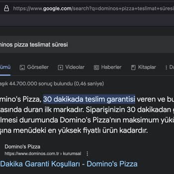 Domino's Pizza - Soğuk Ve Geç Teslimat