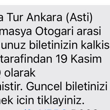 Mis Amasya Tur Sefer Saatine Uyulmadı