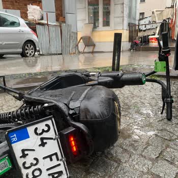 Martı Moped Aracımın Üzerine Devrilmiş