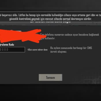 PUBG Hesabıma Telefon Numaram Bağlanmaması