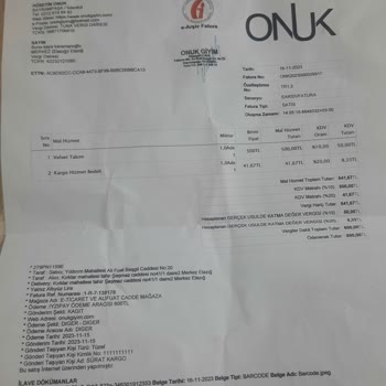 Onuk Giyim Aldığım Ürünün Gelen Ürünle Alakası Yok