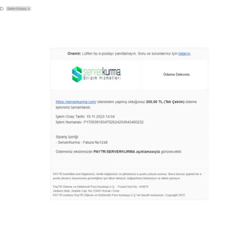 Serverkurma.com Server Kurma Sunucu Kiralama Sitesinden Aldığım Sunucu Aktif Olmadı