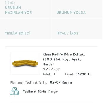 Vivense 3 Ay Bekletip Hazır Olan Ürünümü İptal Etti