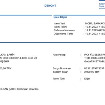 @Payfix Para Transferi Sorunu