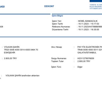 @Payfix Para Transferi Sorunu
