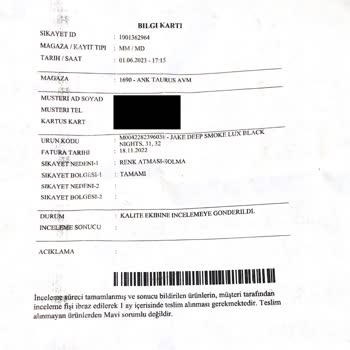 Mavi Ankara Taurus Mavi Jeans Kusurlu Ürünümüzü Alıp Geri Vermedi!