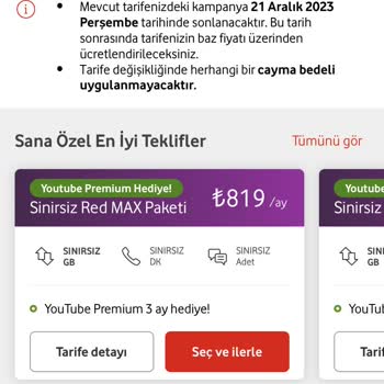 Vodafone'nin Fahiş Artışı