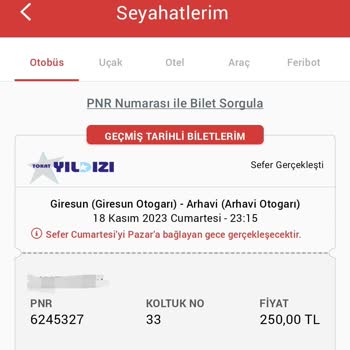 Tokat Yıldızı Yolcusunu Almaması Ve Mağdur Etmesi
