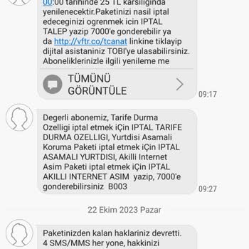 Unwanted Charges by Vodafone