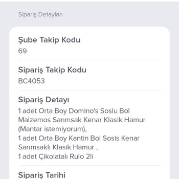 Domino's Pizza Siparişim 2 Saatten Fazla Sürede Gelmiyor