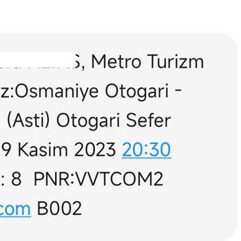 Metro Turizm Çok Kötü Bir Firma