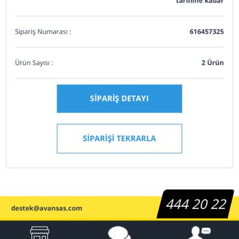 Avansas Kusurlu Ürün Problemi