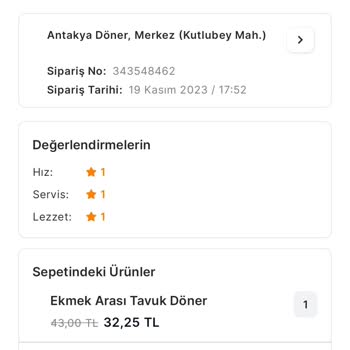 Migros Yemek Teslim Edilmeyen Siparişim Teslim Edildi Gözüküyor.