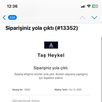 Taş Heykel (tasheykel.com) Taşheykel.com Siparişimi Göndermedi!
