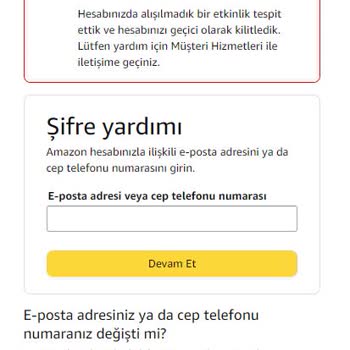 Amazon Hesabıma Giriş Yapamıyorum