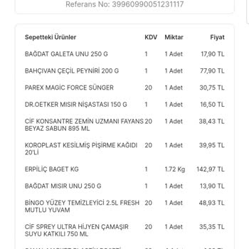 Migros Sanal Market Eksik Ürün