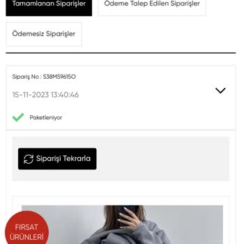 Oyku Wear Ürünün 4 Gündür Paketleniyor Olarak Görünmesi