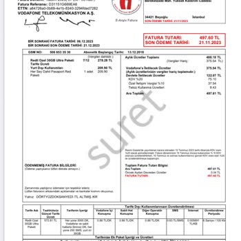 Vodafone Kullanmadığım Hizmeti Faturama Eklemişler. Kabul Etmiyorum.