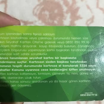 BURULAŞ Abonman Kart Numarası Silindi