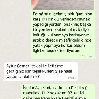 Aytur Center Koltuk Üretim Hatası