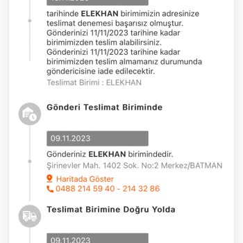 MNG Kargo Siparişim 10 Gündür Batman Elekhan Şubesinde