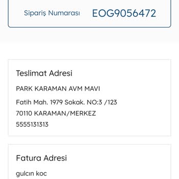 Mavi Tamamlayamadığım Sipariş... Mail Gelmiyor