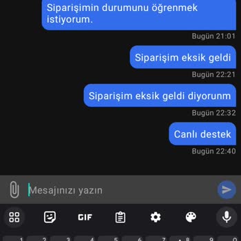 Getir Siparişimin Yüzde İkisini Göndermişler Geri Kalanın Eksik Sipariş